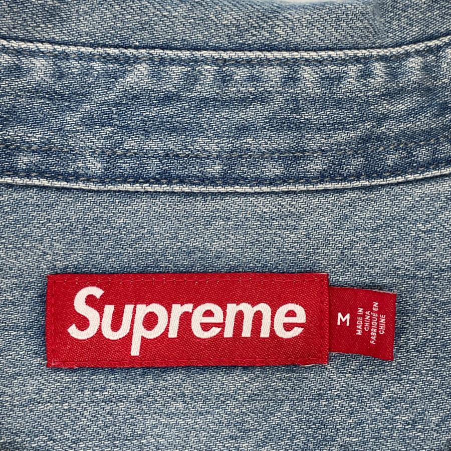 【中古・24SS・S】 SUPREME DENIM PAINTER SHIRT Supreme Loose Fit S S Denim Painter Shirt (SS24) - $128