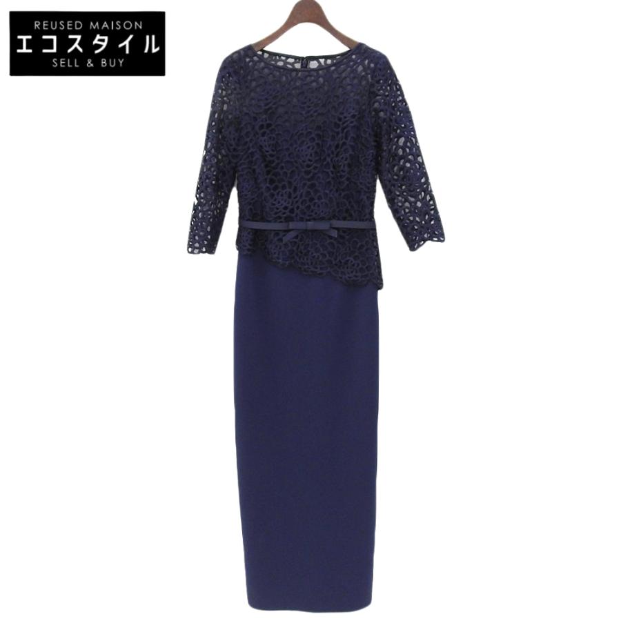 美品 TADASHI SHOJI タダシショージ ポリエステル シースルー ロング 
