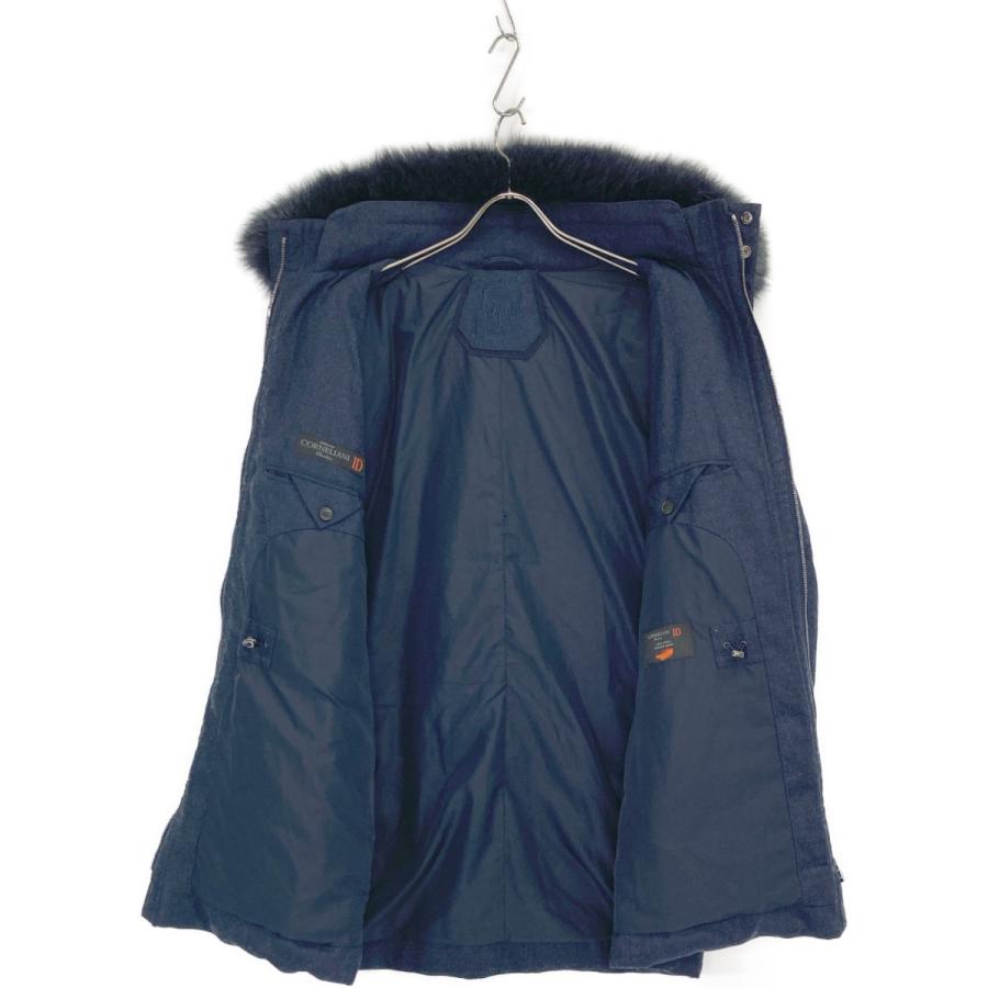 CORNELIANI コルネリアーニ ネイビー 2526 0 IDENTITY ファー付き