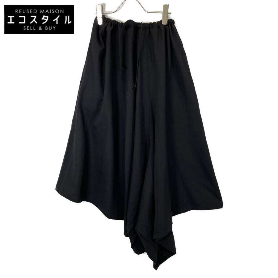 Yohji Yamamoto ヨウジヤマモト 【FEMME】ブラック ウールギャバ 