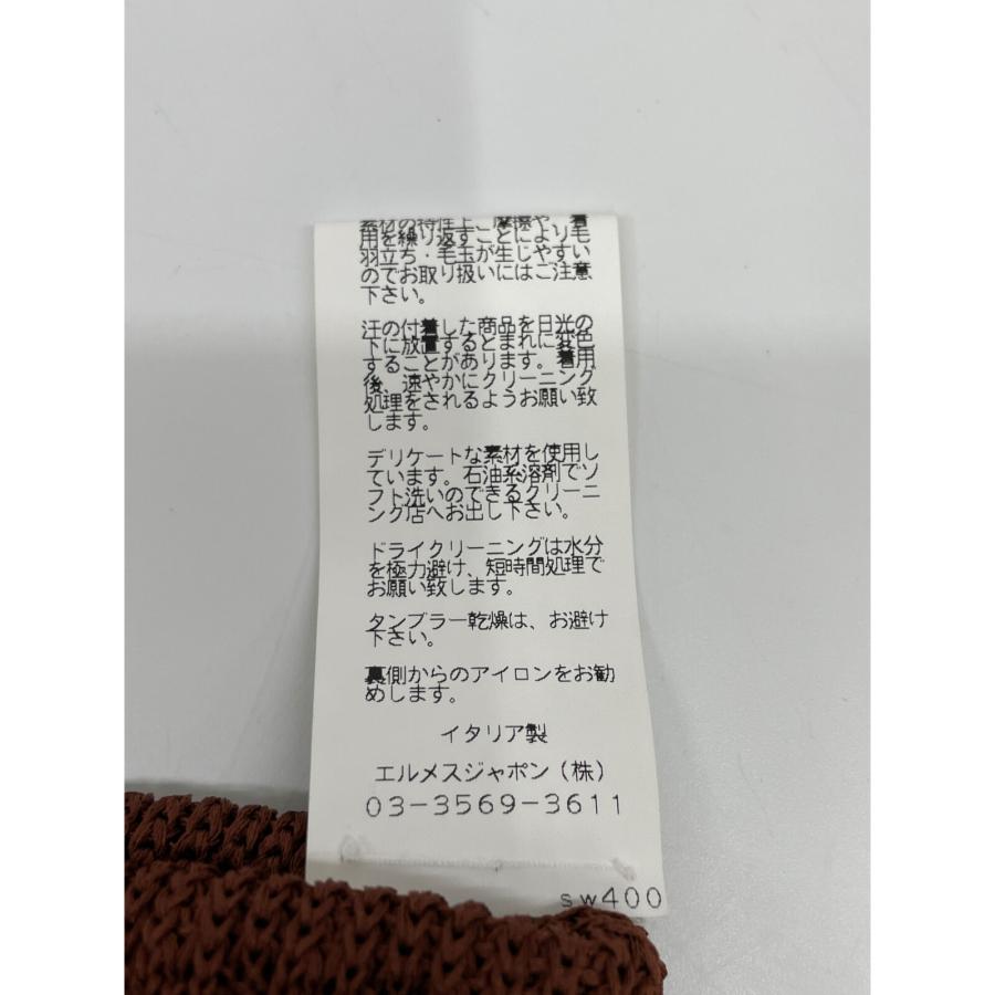 HERMES エルメス ブラウン ゴルチェ期 レーヨンナイロン スッキッパー  