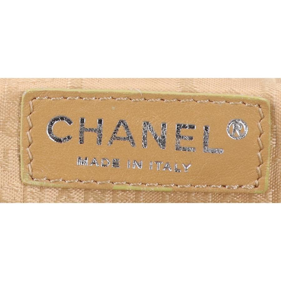 CHANEL（シャネル） フリンジ ロゴ レザー ハンドバッグ ブラック