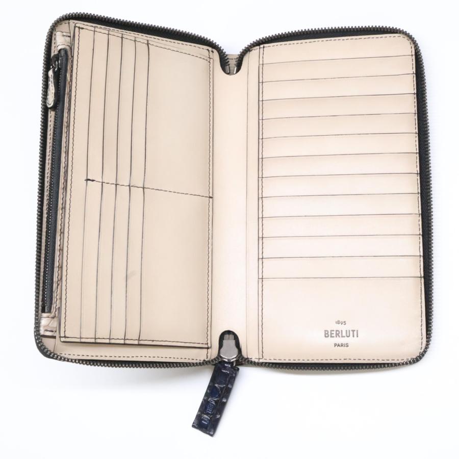 新品同様 BERLUTI ベルルッティ 24年 アリゲーターレザー ラウンド