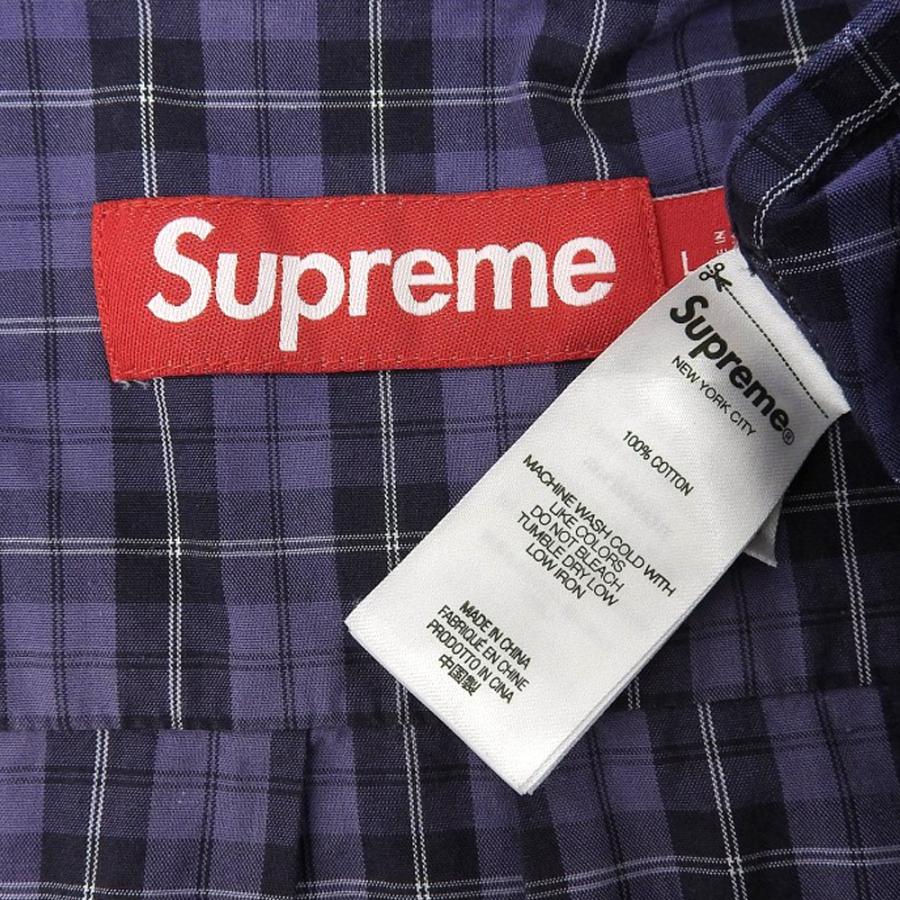 トップス Supreme Loose Fit Mini Plaid S/S Shirt L Supreme Loose Fit Mini Plaid S/S Shirt M