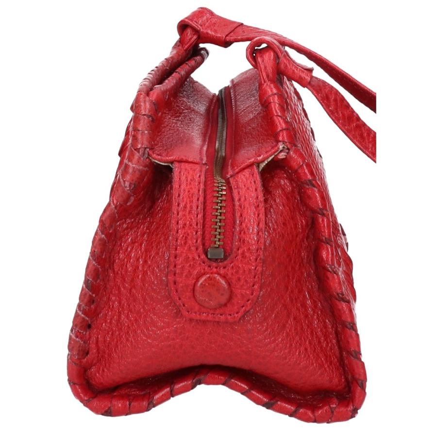 美品 IBIZA イビザ クロコダイル ショルダーバッグ レッド レディース 