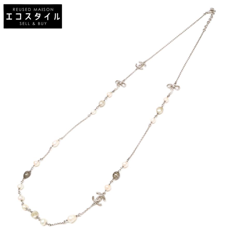 CHANEL シャネル 10A ラインストーン CCココマーク＆リボン パール 