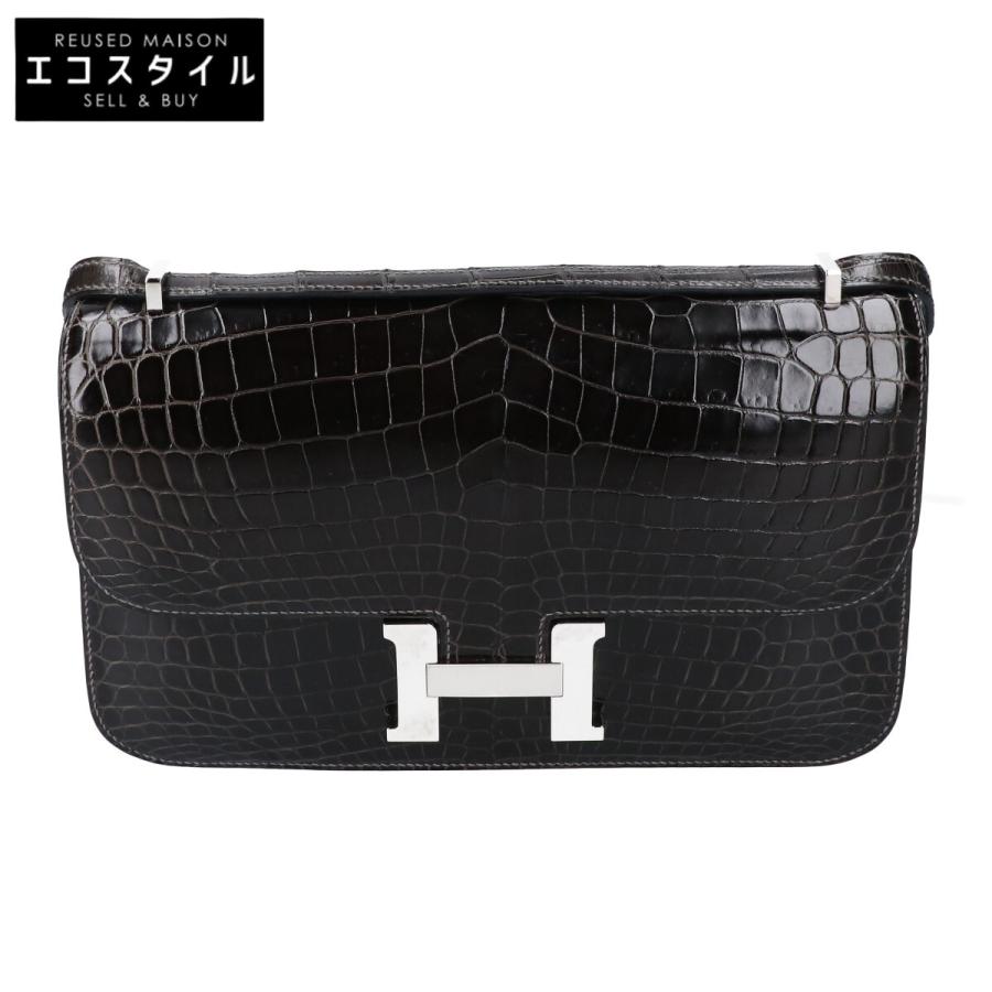 HERMES エルメス □Q ニロティカス クロコダイル コンスタンスエラン