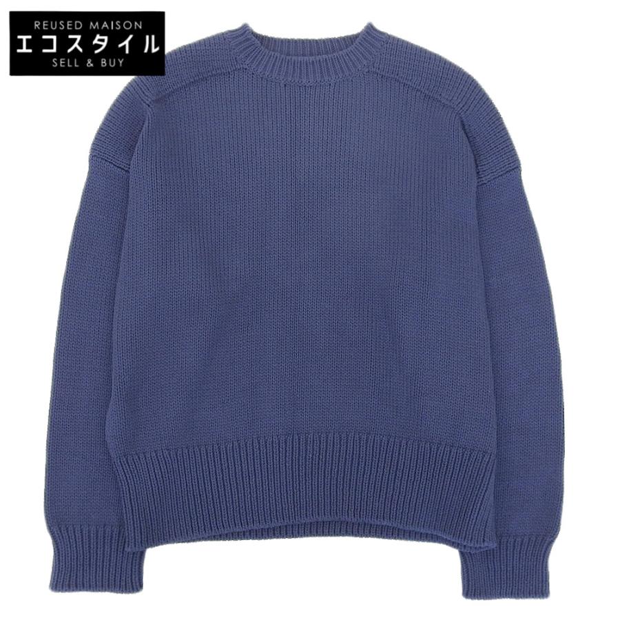 美品 ATON エイトン コットン混 クルーネック ロングスリーブ 長袖 