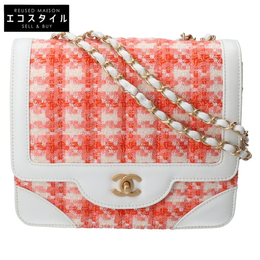 シャネル 6番台 クラシックフラップ ツイード切替 ダブルチェーン CHANEL（シャネル） 6番台 クラシックフラップ ツイード切替 ダブル