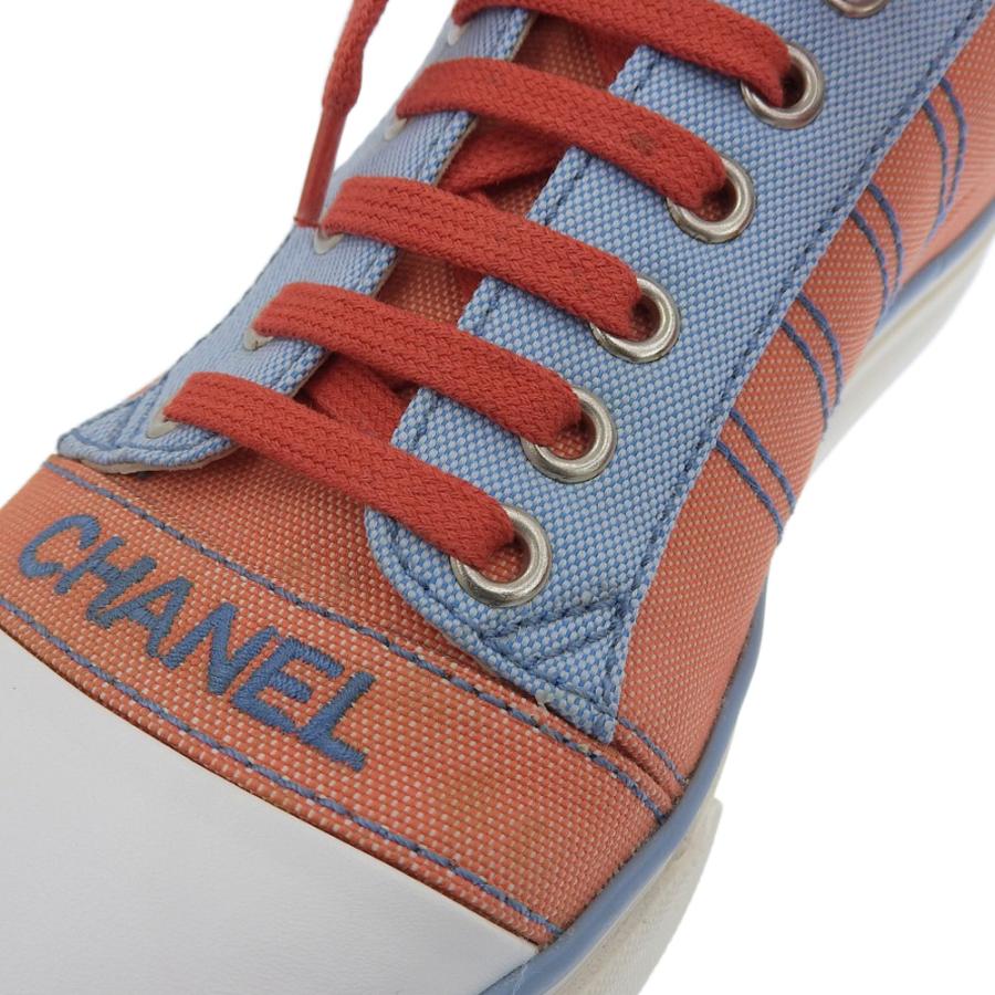 CHANEL シャネル ココマーク ロゴ キャンバス スニーカー 37 CHANEL（シャネル） ココマーク ロゴ スニーカー シューズ キャンバス