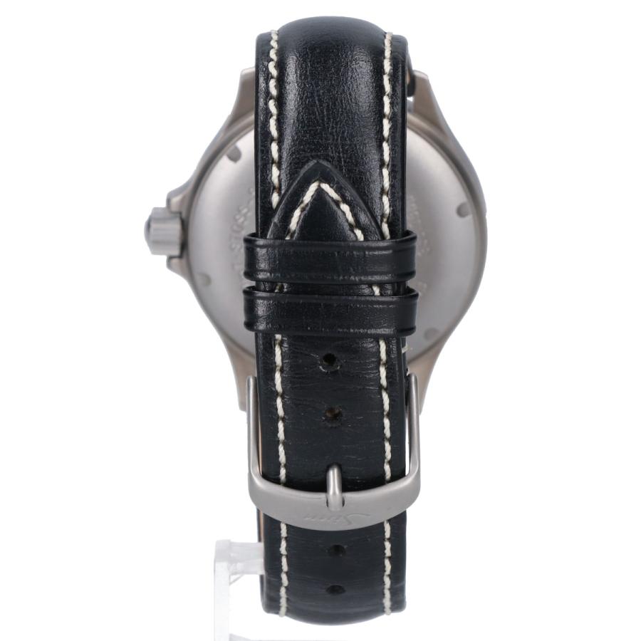 Sinn ジン 856.0850 SS 黒文字盤 UTC パイロットウォッチ レザーベルト 