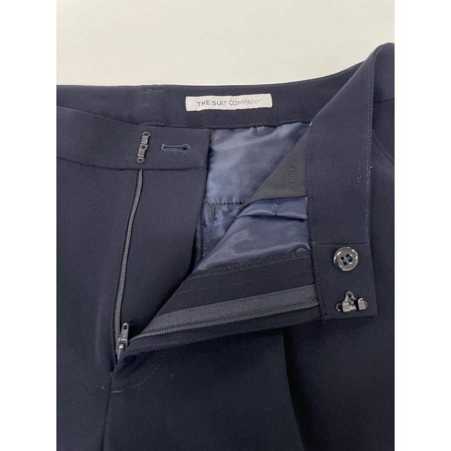 THE SUIT COMPANY スーツカンパニー ネイビー Vカラー ウォッシャブル