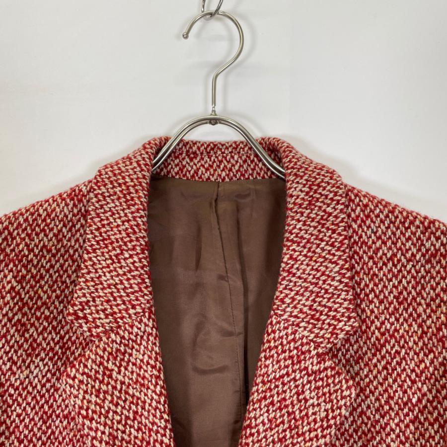 BACCA ネップツイード コートジャケット 赤 34 近年モデル BACCA バッカ レッド ネップツイード コートジャケット 34 ジャケット