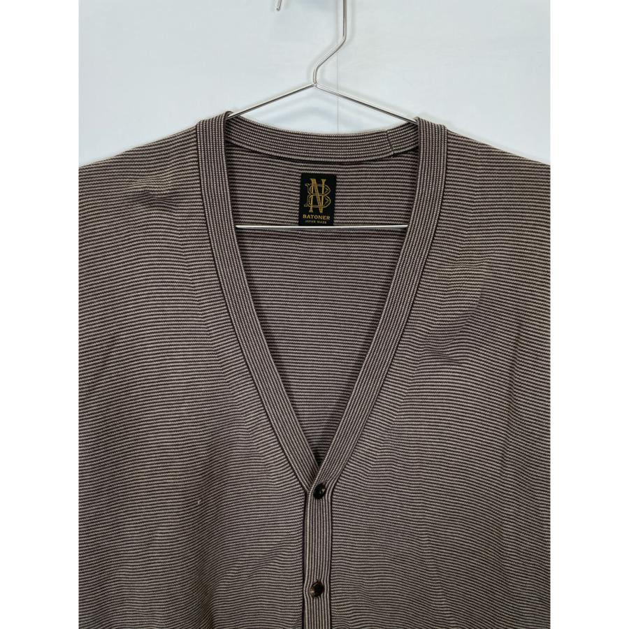 BATONER バトナー ブラウン ボーダー カーディガン BN-23FM-004 2