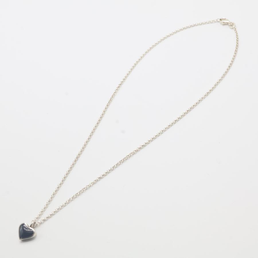 美品 Harpo ハルポ 925 オニキス ハートトップ ネックレス シルバー