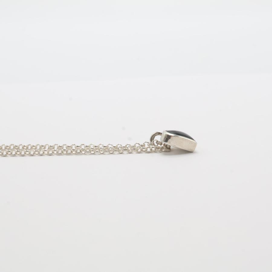 美品 Harpo ハルポ 925 オニキス ハートトップ ネックレス シルバー