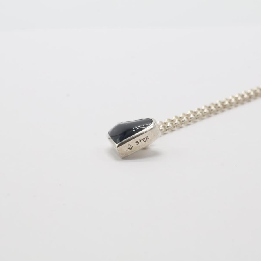 美品 Harpo ハルポ 925 オニキス ハートトップ ネックレス シルバー