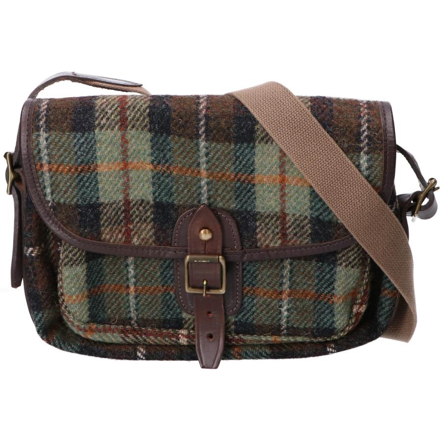 Glenalmond グレナルモンド ハリスツイード フラップ ショルダーバッグ