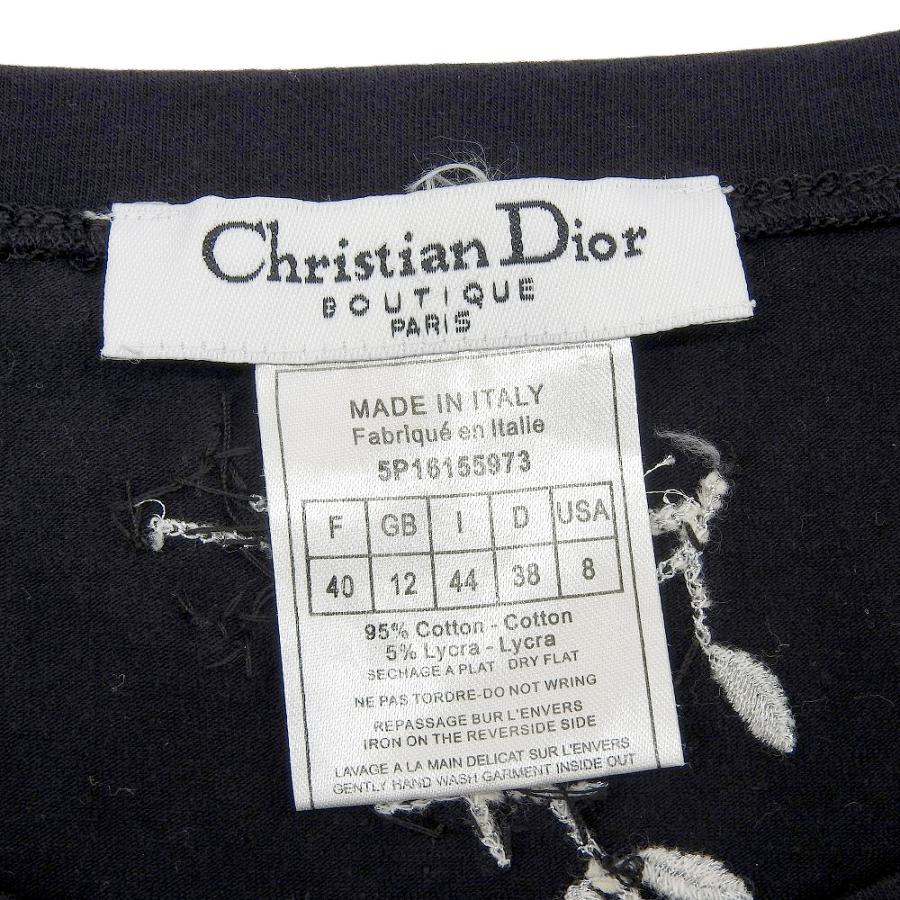CHRISTIAN DIOR クリスチャンディオール ロゴ×ビーズ Tシャツ トップス