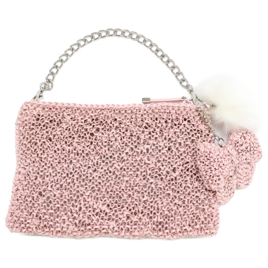 ANTEPRIMA 美品 アンテプリマ リボン/ポンポンチャーム付 ANTEPRIMA 美品 アンテプリマ リボン/ポンポンチャーム付