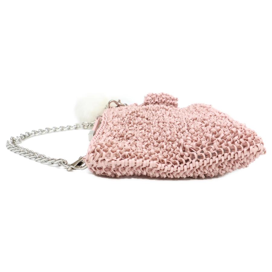 美品 ANTEPRIMA アンテプリマ リボン/ポンポンチャーム付 ワイヤー 