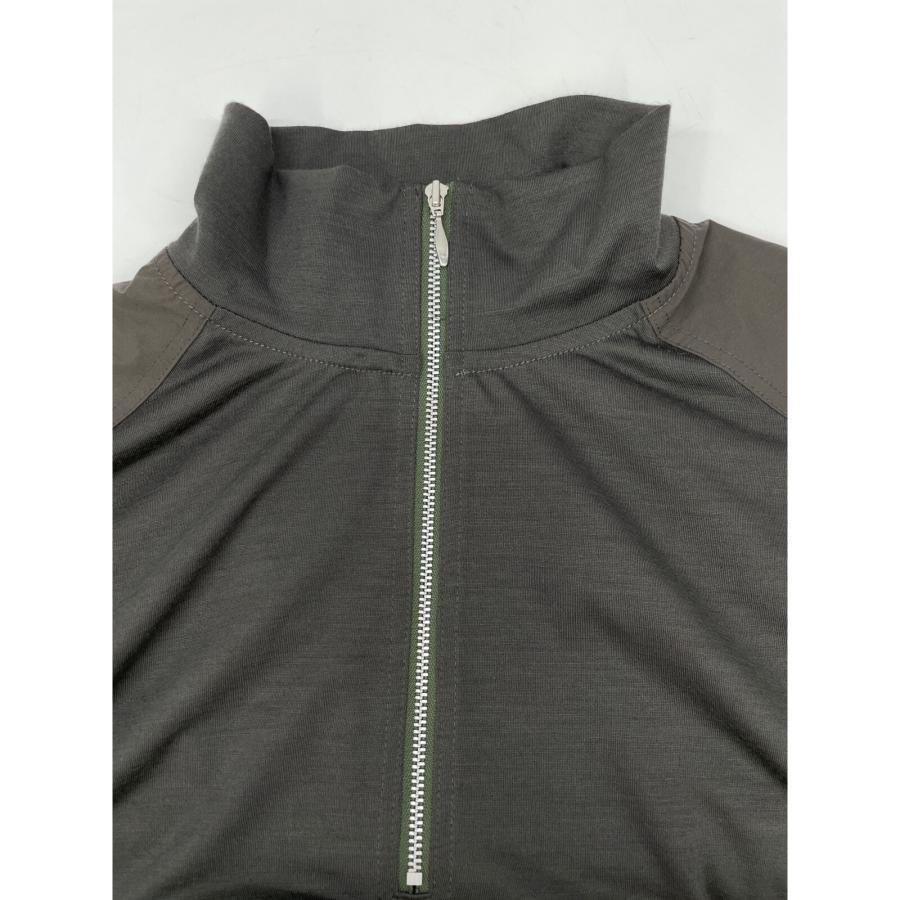 Caledoor カレドアー グレー 6031-1202 メリノウール ハーフジップ