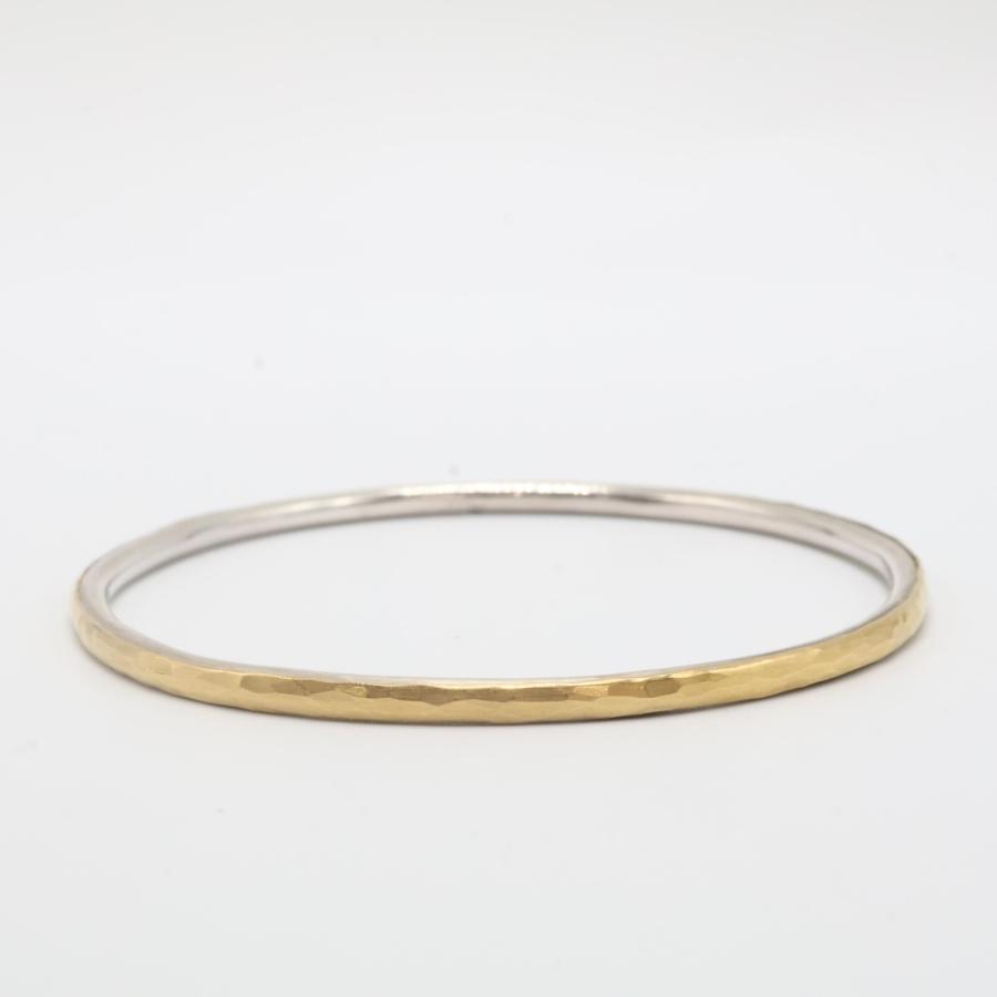 MALCOLM BETTS マルコムベッツ 925xK22 ハンマリング バングル