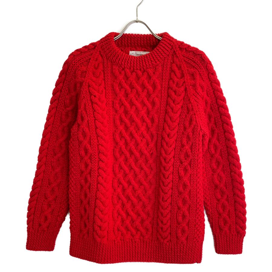 INVERALLAN（インバーアラン） レッド ウール 1A CREW-NECK KNIT 茶