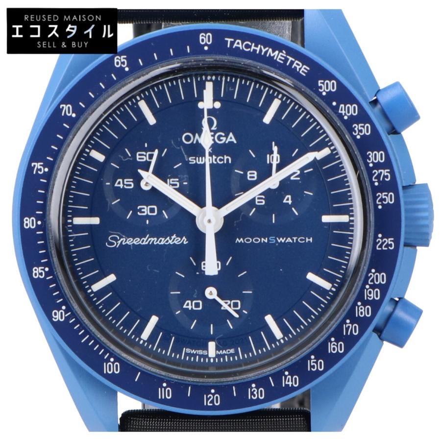 美品 Swatch スウォッチ x OMEGA オメガ SO33N100 BIOCERAMIC