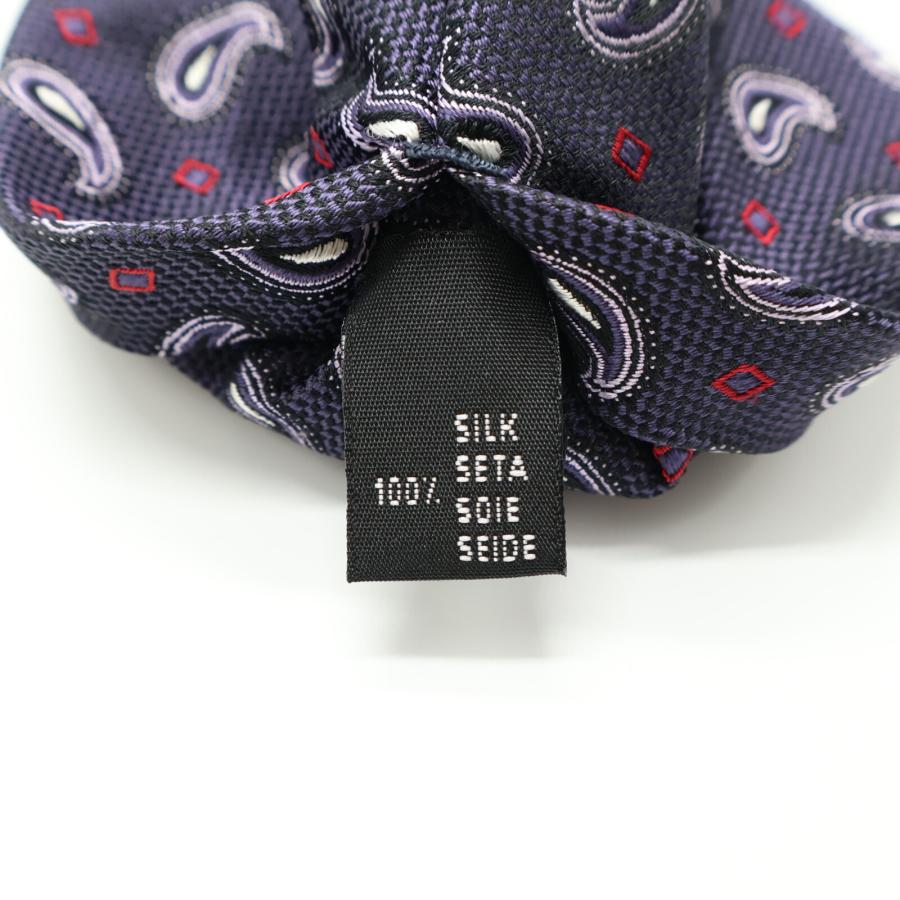 アンジェロフスコ セッテピエゲ ネクタイ シルク 赤 総柄 ヘリンボーン