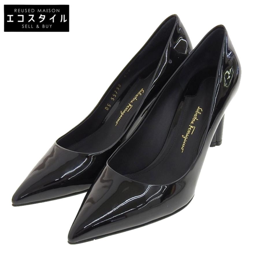 美品 Salvatore Ferragamo サルヴァトーレフェラガモ BADIA ヒール  