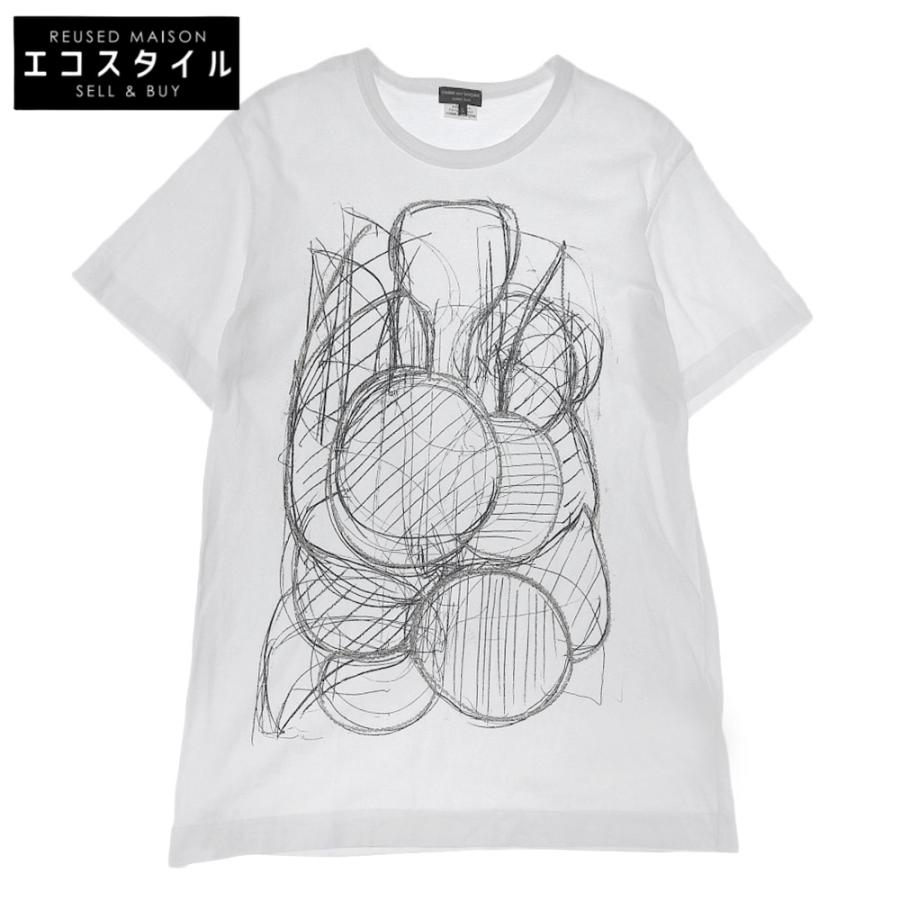 希少美品コムデギャルソンオムプリュスボーダーメッセージ長袖ロングT