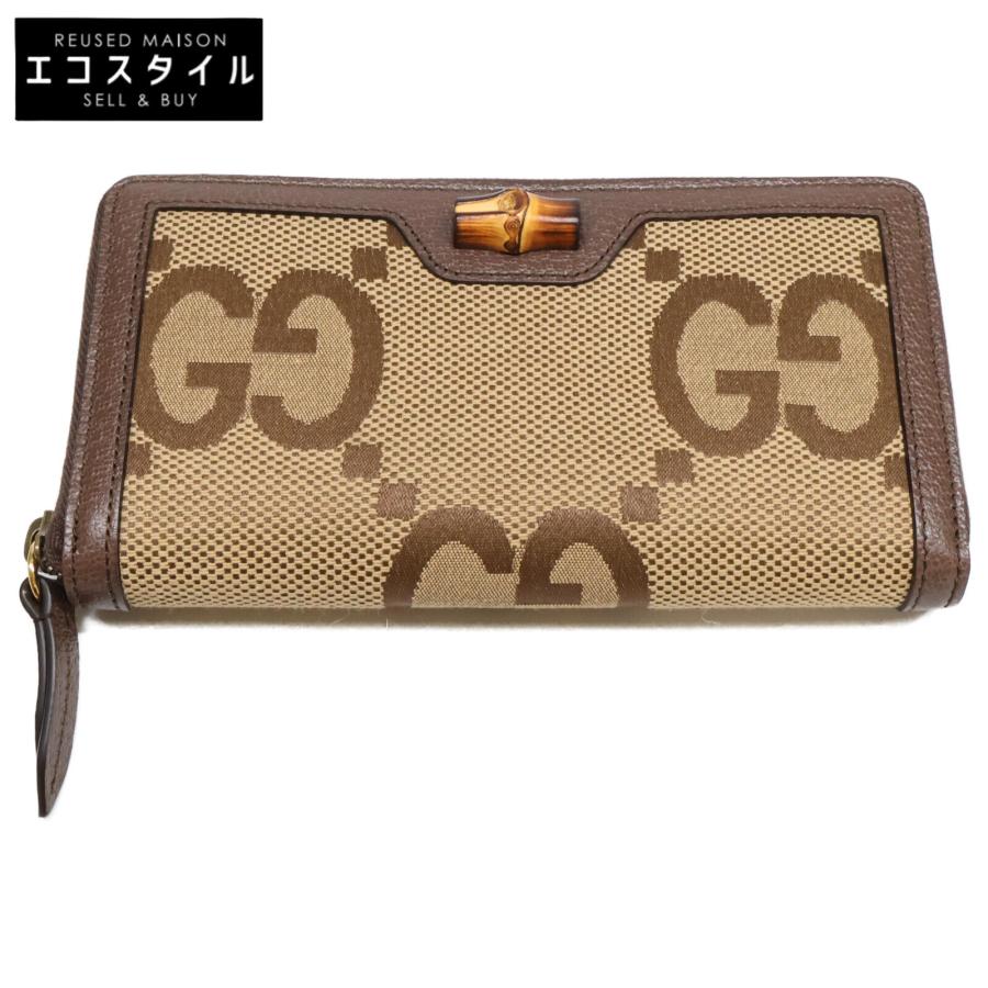 GUCCI 新品同様 グッチ 658634 ダイアナ ジャンボGG バンブー 長財布 