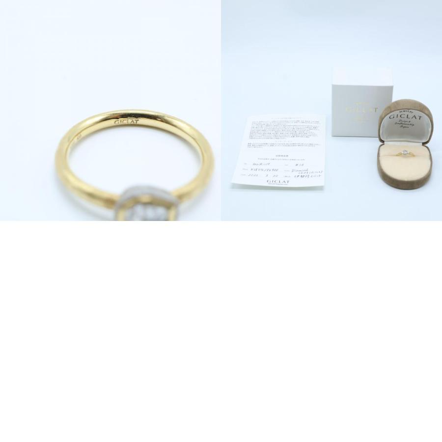 GICLAT ギクラ K18 x Pt900 MOMENT ダイヤモンド0.08/0.1ct リング