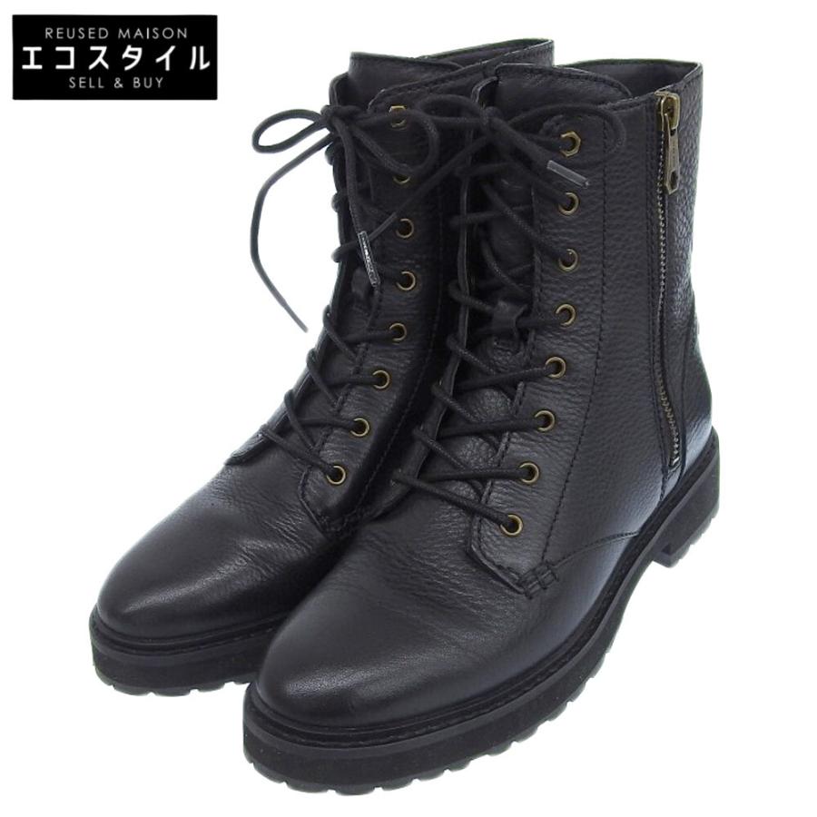 コールハーン　レースアップショートブーツ　ブラック　23.5　新品、未使用 COLE HAAN（コールハーン） 新品同様 レースアップ ブーティー