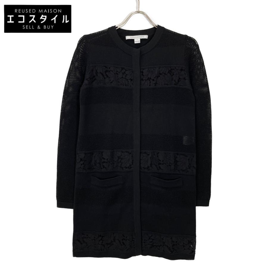 DIANE von FURSTENBERG - ダイアンフォンファステンバーグ ブラック 16年 DVF CARMELA LACE ウール ニット カーディガン S DIANEvonFURSTENBERG ダイアンフォンファステンバーグ ブラック 16年