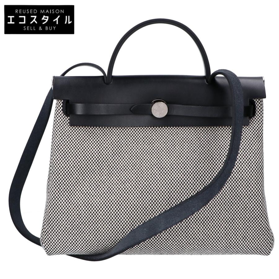美品 HERMES エルメス B刻印 トワルGM エールバッグジップ31 
