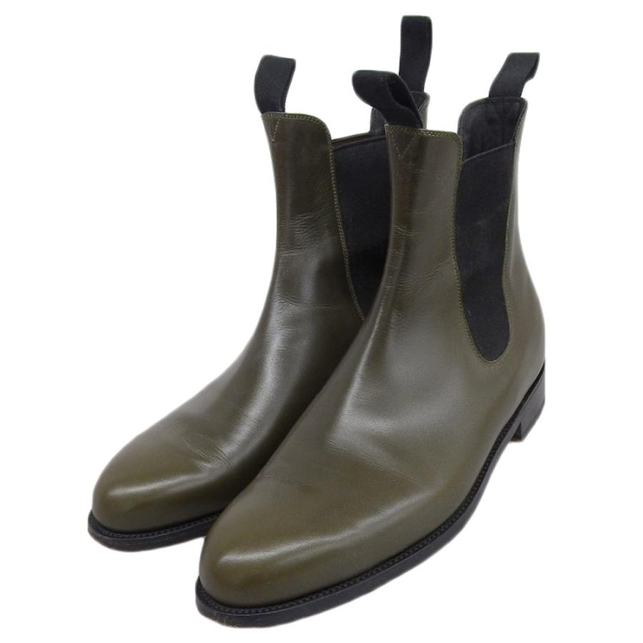 ジェイエムウエストン 美品 J.M. WESTON ジェイエムウエストン 705 カーフ サイドゴア チェルシーブーツ シューズ メンズ ハンターグリーン 8D 8D 美品 J.M. WESTON ジェイエムウエストン 705 カーフ サイドゴア