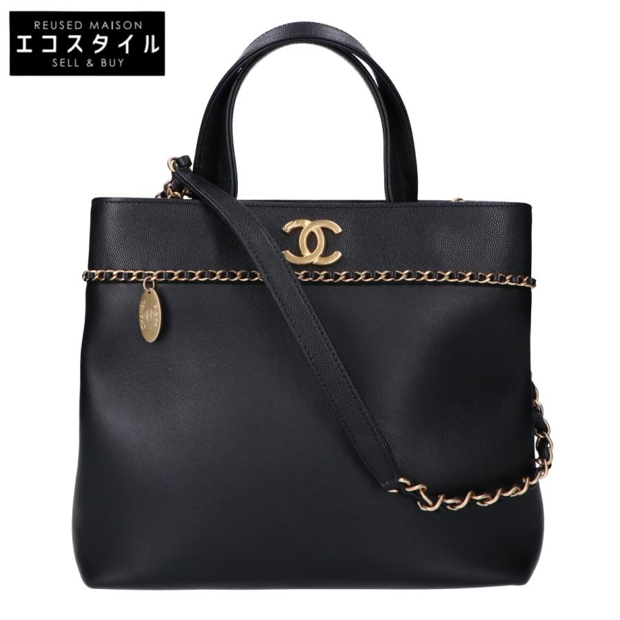 CHANEL シャネル 27番台 ココマーク キャビアスキンxカーフ CHANEL シャネル 27番台 ココマーク キャビアスキンxカーフ