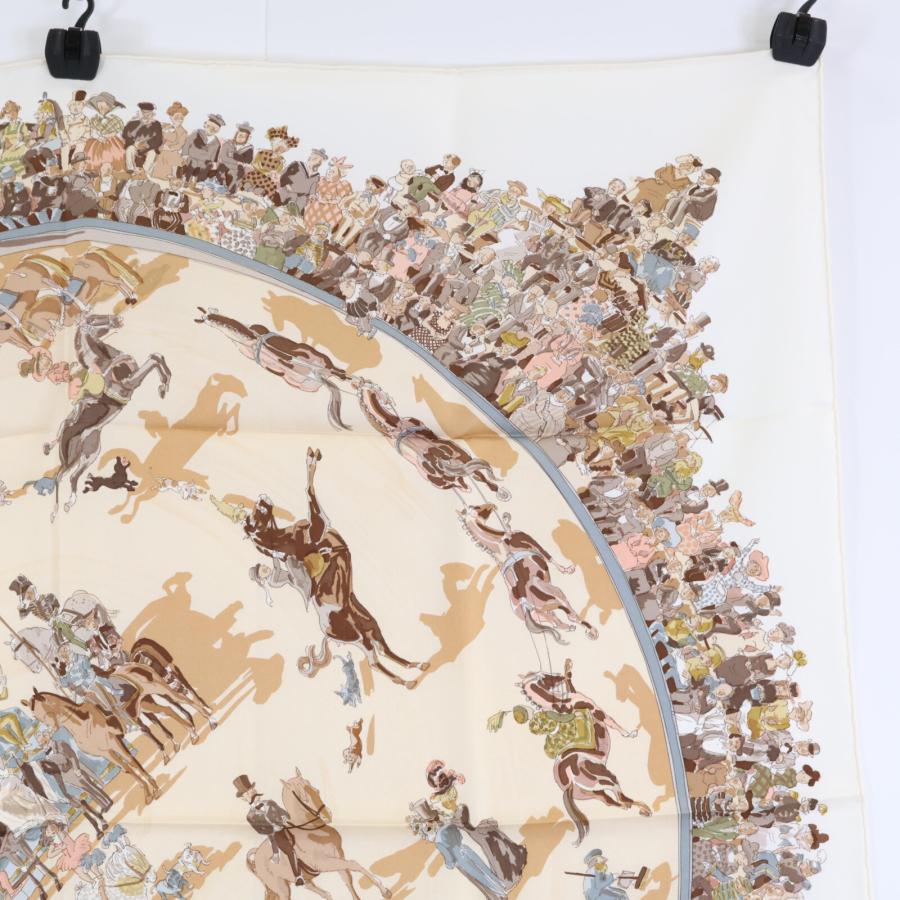 美品/ HERMES エルメス CIRQUE MOLIER モリエサーカス カレ90 シルク