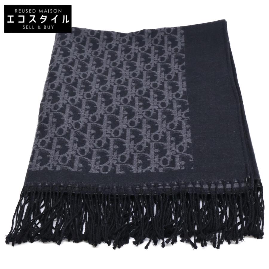 美品/ DIOR ディオール 92Z0001A0106 オブリーク ウール 大判