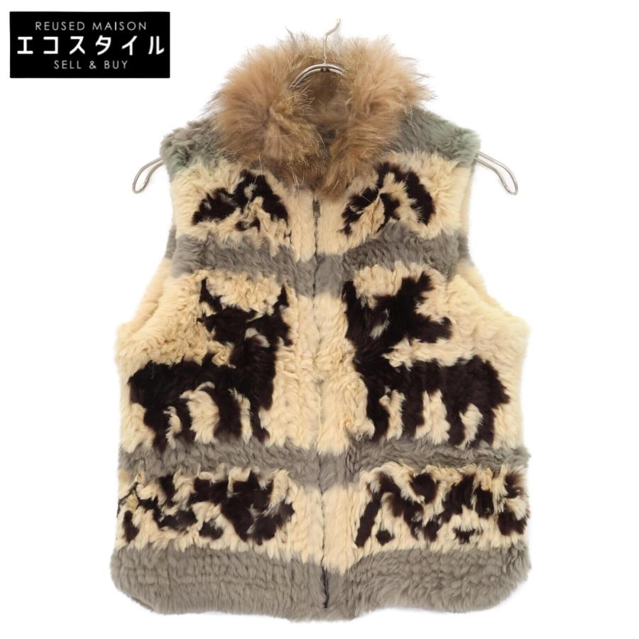 URBAN RESEARCH - アーバンリサーチ ﾍﾞｰｼﾞｭ UL05-TY04002 ｶｳﾁﾝﾓﾁｰﾌ ﾗﾋﾞｯﾄﾌｧｰ ﾍﾞｽﾄ F URBAN RESEARCH（アーバンリサーチ） ベージュ UL05-TY04002 カウチン