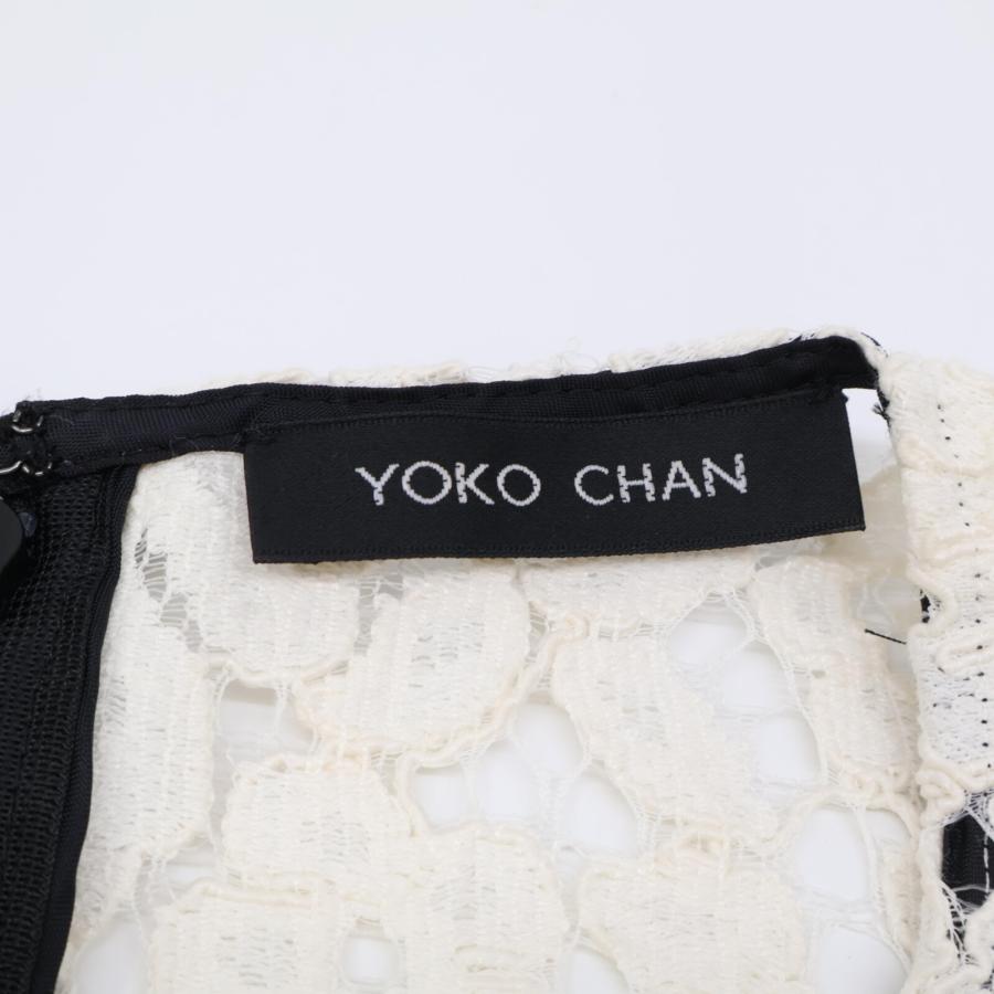 YOKOCHAN ヨーコチャン ブラック コットン混 レース切替 YOKOCHAN ヨーコチャン ブラック コットン混 レース切替
