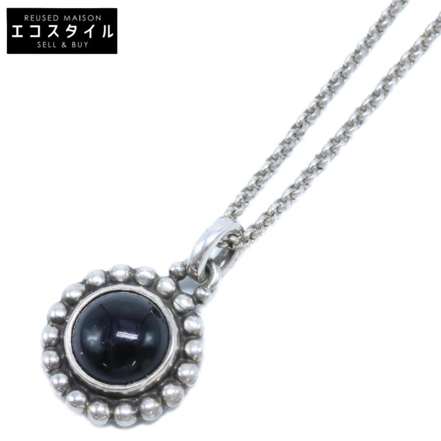 ジョージジェンセンシルバー ペンダント ネックレス 宝石付き GEORG JENSEN ジョージジェンセン 9A 925S ムーンライトブロッサム