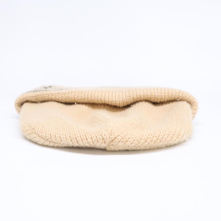 HERMES エルメス Hロゴ カシミヤ ニット帽 帽子 XL ベージュ HERMES エルメス Hロゴ カシミヤ ニット帽 帽子 XL ベージュ