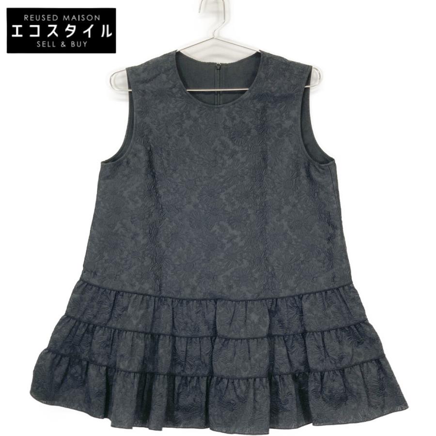 新品未使用★ADEAM トップス ADEAM アディアム ブラック 25SS 45229 Hanabi Top 0 トップス
