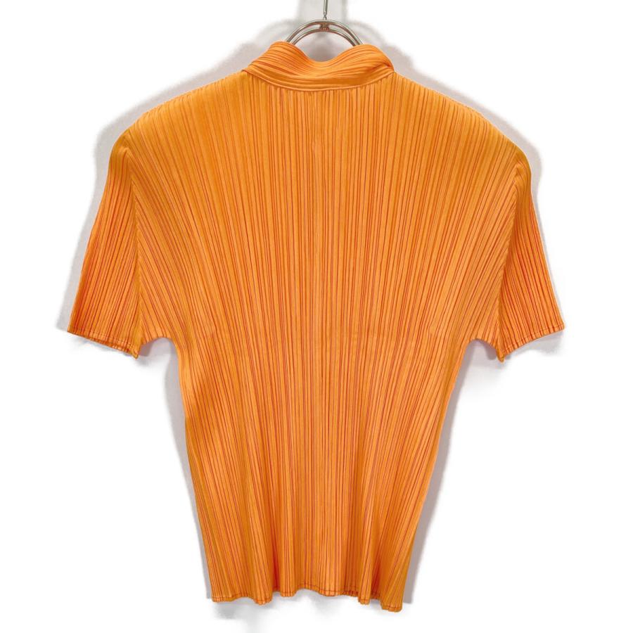 PLEATS PLEASE ISSEY MIYAKE - プリーツプリーズ　半袖　オレンジ PLEATS PLEASE プリーツプリーズ PP51-JK005 オレンジ 半袖
