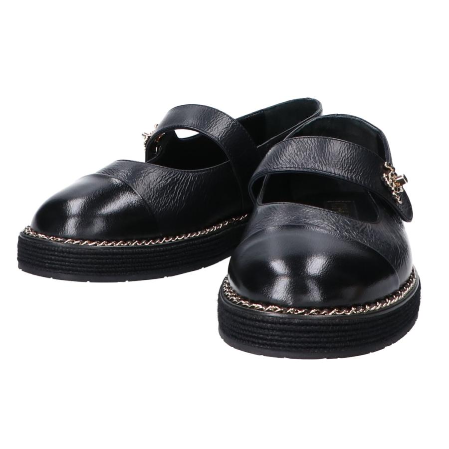 新品同様 CHANELシャネル G45848 メリージェーン ターンロックCCマーク