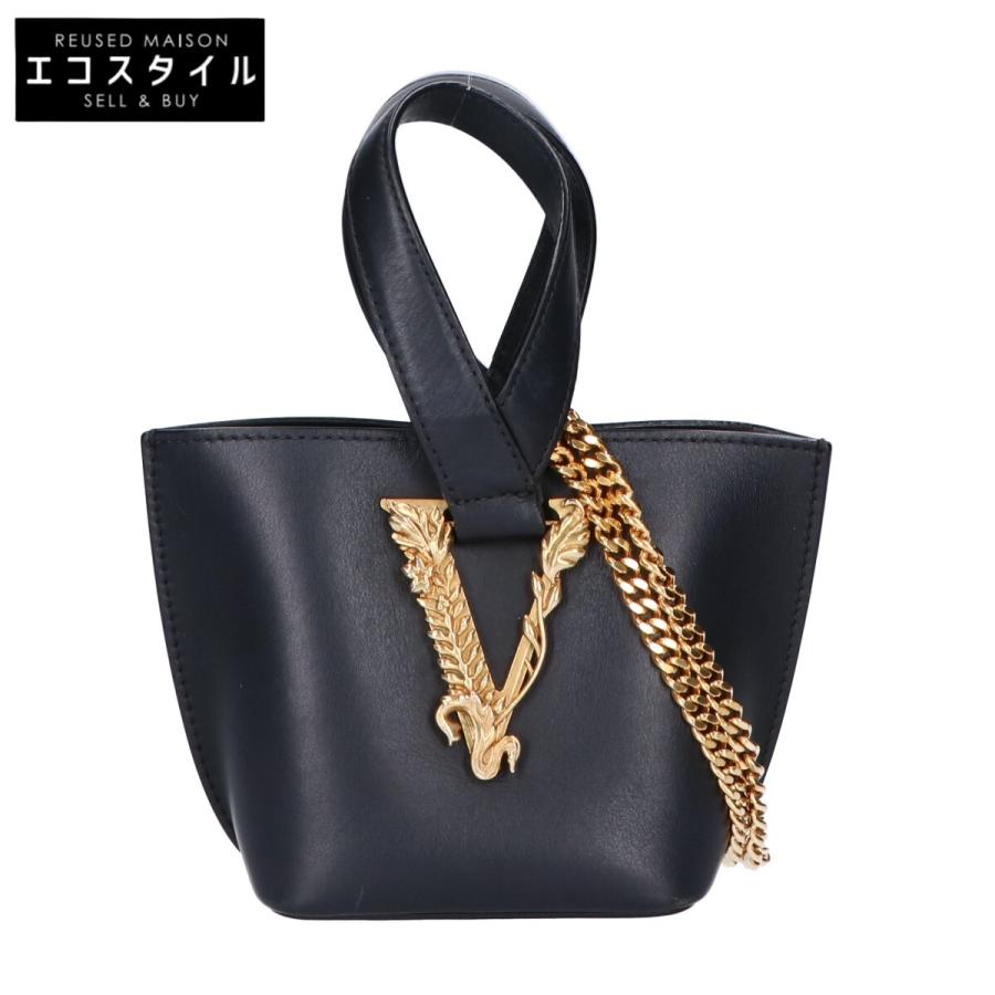 Versace ヴェルサーチ DBFH523 Vロゴ チェーン 2WAY ハンドバッグ 