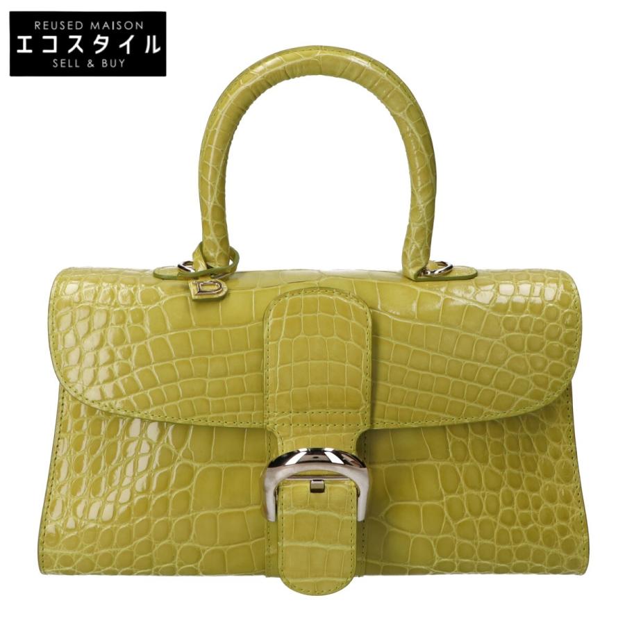 美品 DELVAUX デルヴォー ブリヨン E/W PM アリゲーター 2WAY 